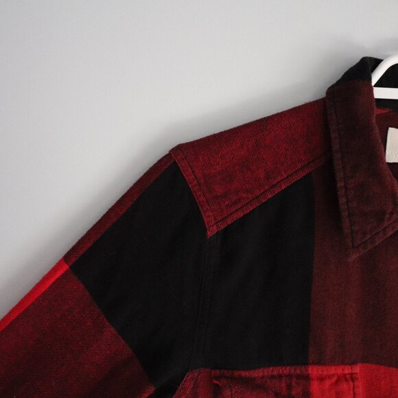 Wilfred Free Womens Red Sz S Plaid Buttoned Casual Layering Midi Dress - Picture 3 of 14